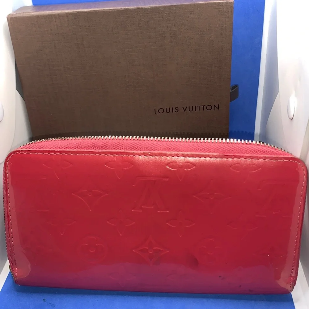💖 💝 LOUIS VUITTON‎ Vernice pink/ gold patent Leather Zippy Wallet - Picture 6 of 13